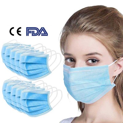 High Protective 3 layer non-woven fabrics ear loop disposable protective face mask